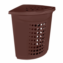 Кошик для білизни 45л кутовий темно-коричневий Алеана Житомир - фото 1