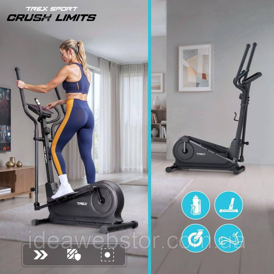 Орбитрек магнитный Trex Sport TX-500CT Siner эллиптический тренажер для дома до 120 кг 16 уровней Киев - изображение 7