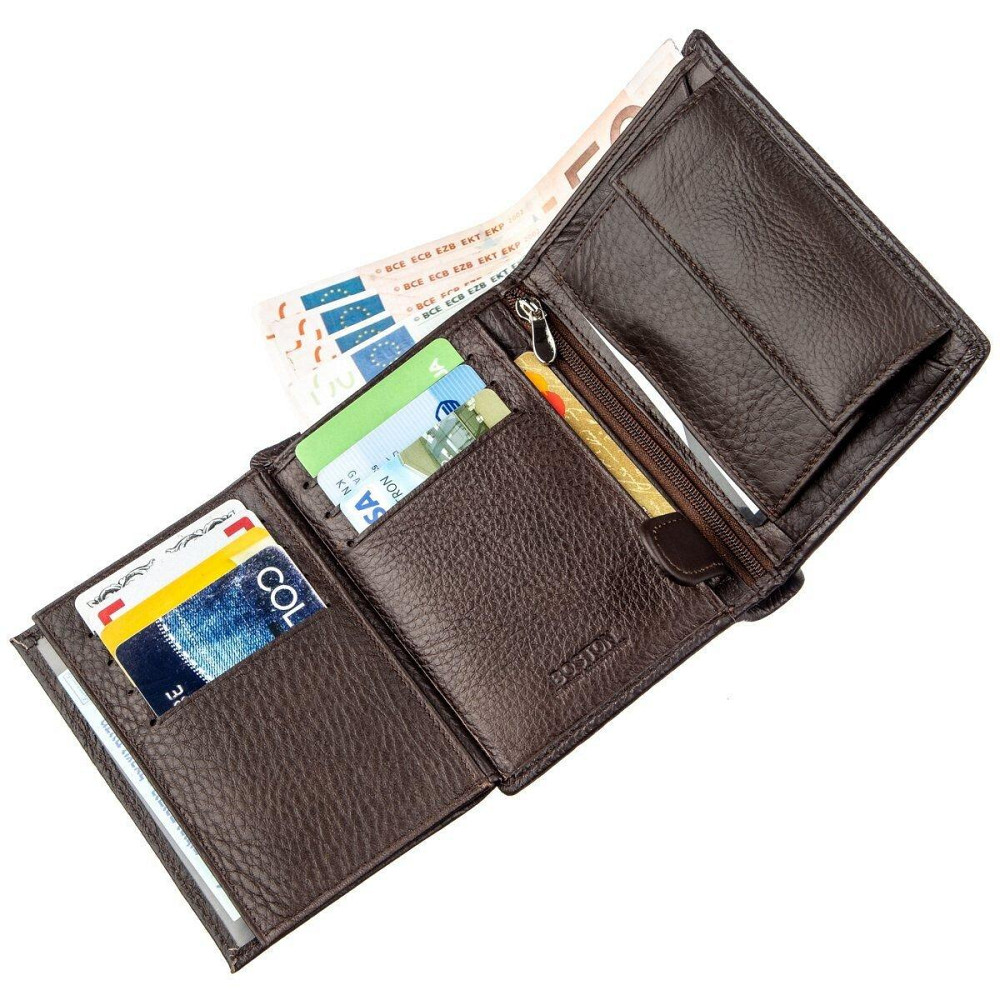 Современное мужское портмоне Boston 18825 Коричневый Киев - изображение 7