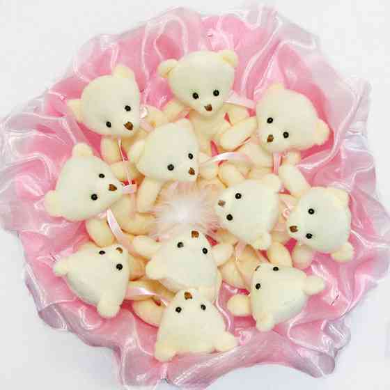 Букет из игрушек Мишки нежно-розовый 5347IT с 11ю игрушками Винница