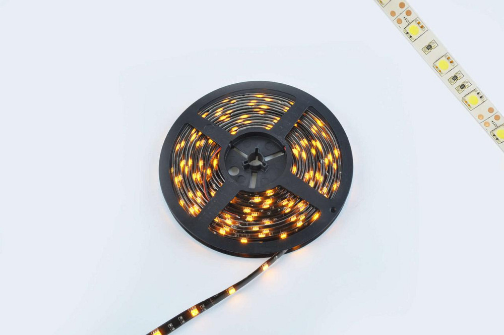 Стрічка світлодіодна SMD 5050 (жовта, вологостійка, 30 кріст/1м, бухта 5м) Мукачево - фото 1