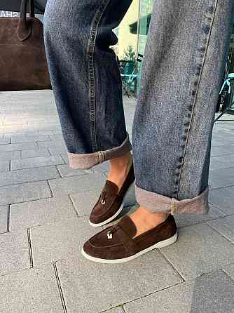 Mermaid Лофери жіночі Mermaid Б-1 шоколадні/біл.под (весна-осінь, замша натуральна) (6006) 40 Коломия