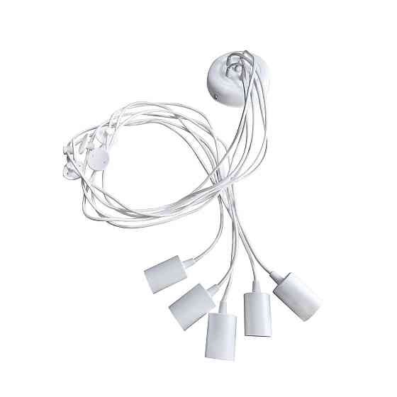 Подвесная люстра паук белая 5 ламп Е27 Spider NL 149-5W Одесса