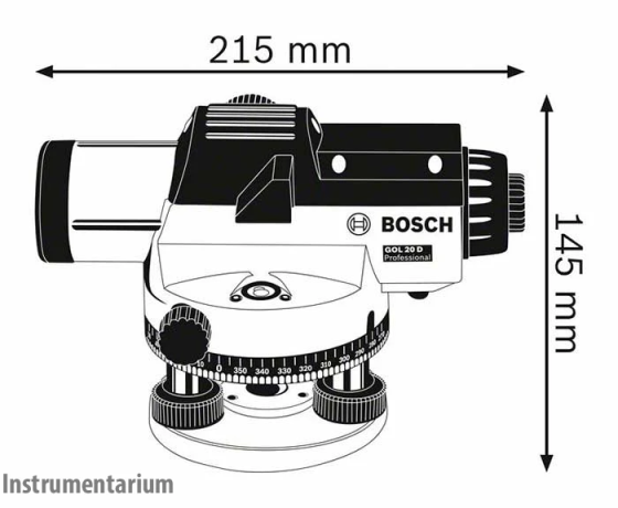 Професійний оптичний нівелір Bosch GOL 26 D+BT 160+GR 500: 360 градусів, до 100м, 26х зум Київ
