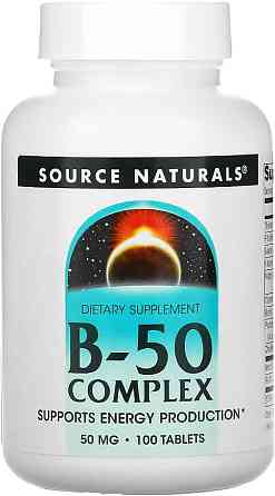 Комплекс витаминов группы В Source Naturals Vitamin B-50 Complex 50mg 100 tabs Киев