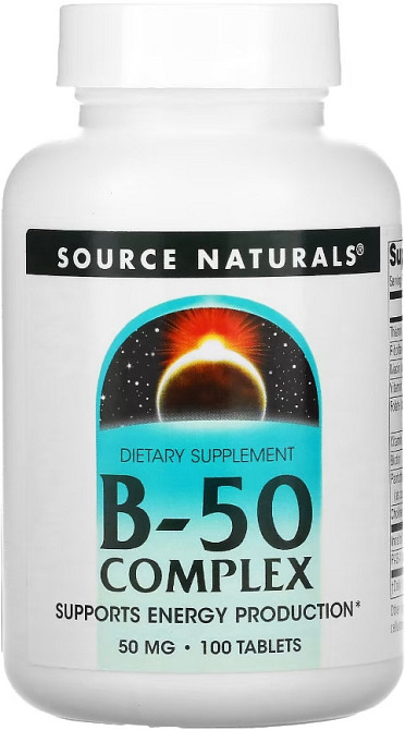 Комплекс вітамінів групи В Source Naturals Vitamin B-50 Complex 50mg 100 tabs Київ - фото 1