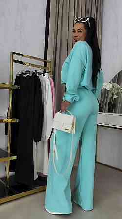 Женский прогулочный костюм двойка: кофта и штаны петля Мятный, 48/50 Одесса