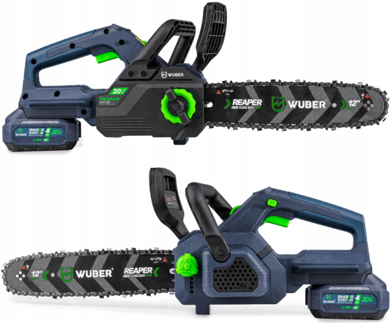 Акумуляторна пила ланцюгова + 2 акумулятори 4А·год 20В + шина 30см Wuber (Польща) Київ