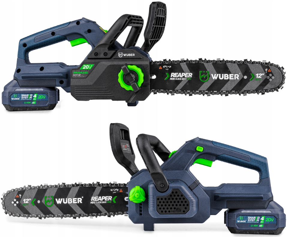 Аккумуляторная пила цепная + 2 аккумулятора 4Ач 20В + шина 30см Wuber (Польша) Киев - изображение 3