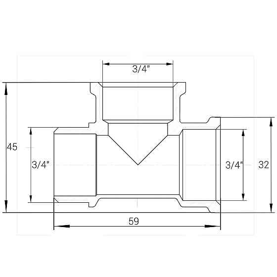 Трійник 3/4″ВВЗ нікельований NT444S OPTIMUM Киев