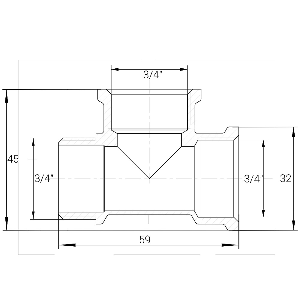 Трійник 3/4″ВВЗ нікельований NT444S OPTIMUM Киев - изображение 3