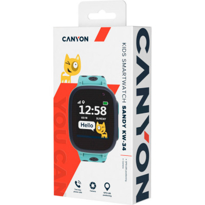 Смарт-годинник Canyon CNE-KW34BL Kids smartwatch Sandy, Blue (CNE-KW34BL) Вінниця - фото 6