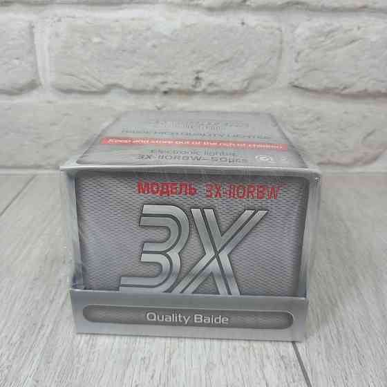 Зажигалка 3X прорезиненная черная уп/50шт Харьков