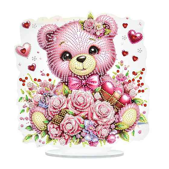 Набір для творчості алмазна мозаїка "Ніжний ведмедик" YKLZ15263 на підставці 25х25 см Вінниця