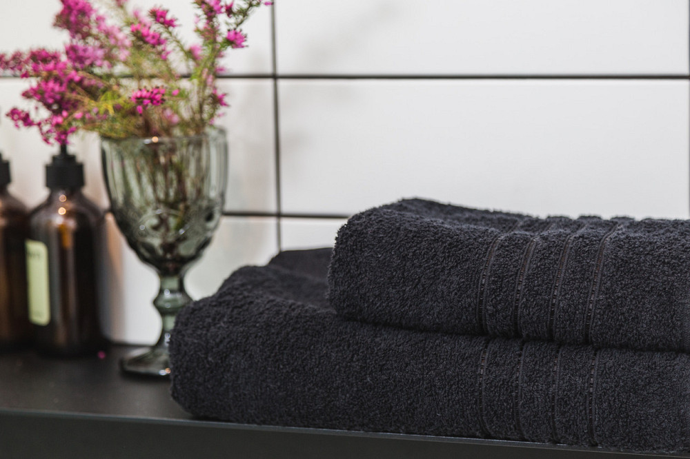 Рушник Ecotton 70х140 см махровий банний високої щільності 420 г/м² чорний Black Коломия - фото 4