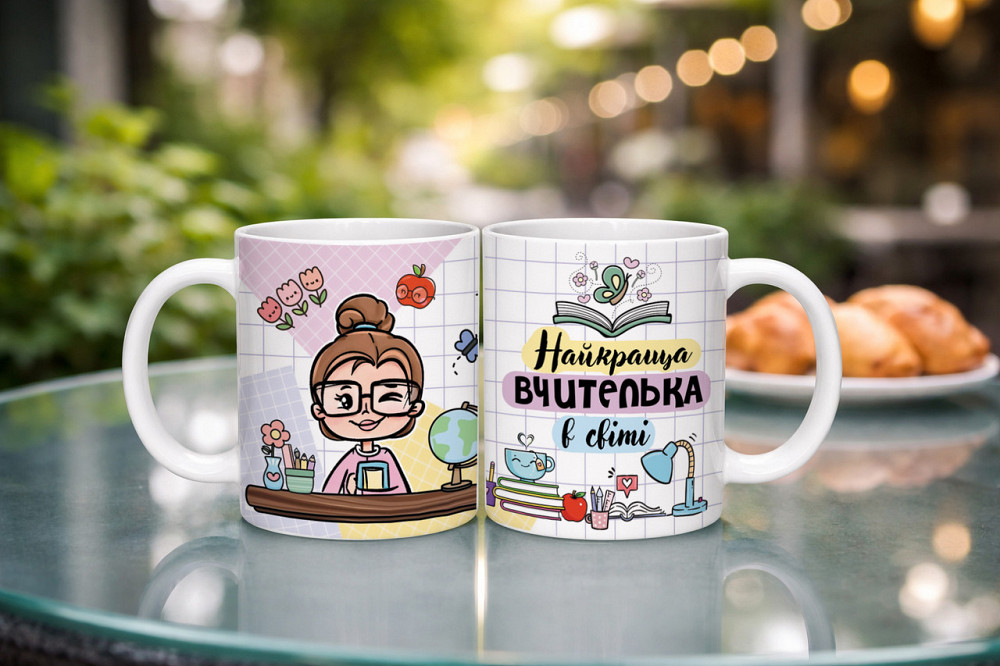 Чашка для учительницы «Лучшая учительница в мире» 330 мл | Подарок учителю Одесса - изображение 1