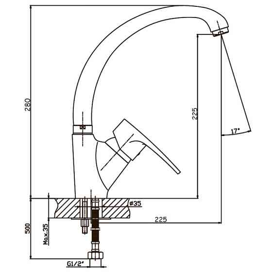 Смеситель для кухни Haiba Ceba 011 (HB0032) Киев