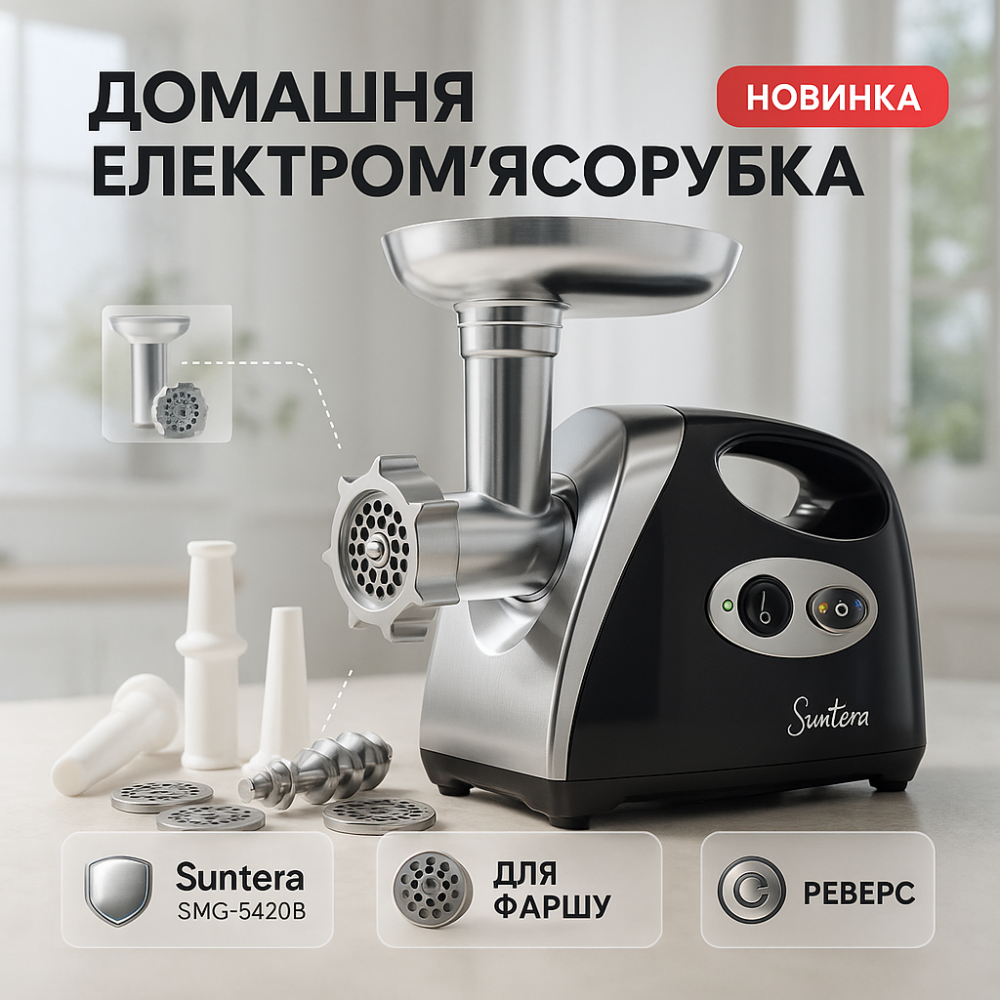 Электрическая мясорубка с множеством насадок SMG-5420B, Мясорубка для интенсивного использования CO-86 Львов - изображение 15