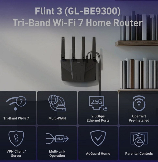 Роутер GL.iNet Flint 3! Новинка 2025! Wifi 7 BE9300 Киев - изображение 5