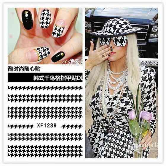 Наклейки на ногти черные - размер стикера 6*5см, инструкция по применению есть в описании товара Киев