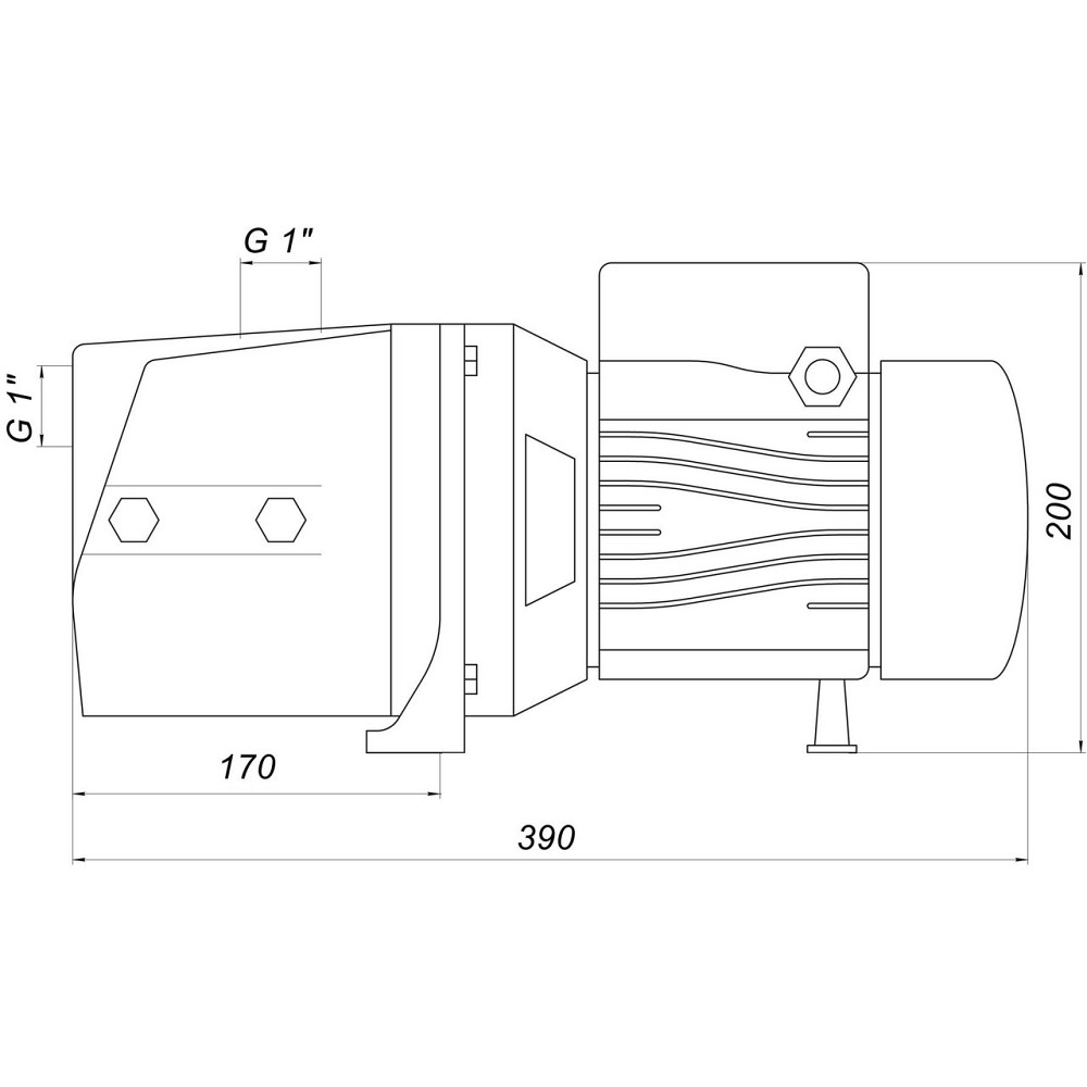 Насос центробежный Optima JET150-PL 1,3кВт чугун длинный (000008097) Киев - изображение 7