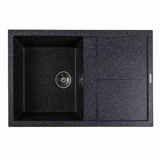 Гранитная мойка для кухни Platinum 7950 SELENA матовая Графит Киев