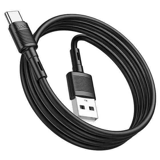 Кабель HOCO X83 USB to Type-C 3A, 1m, PVC, PVC connectors, Black Киев