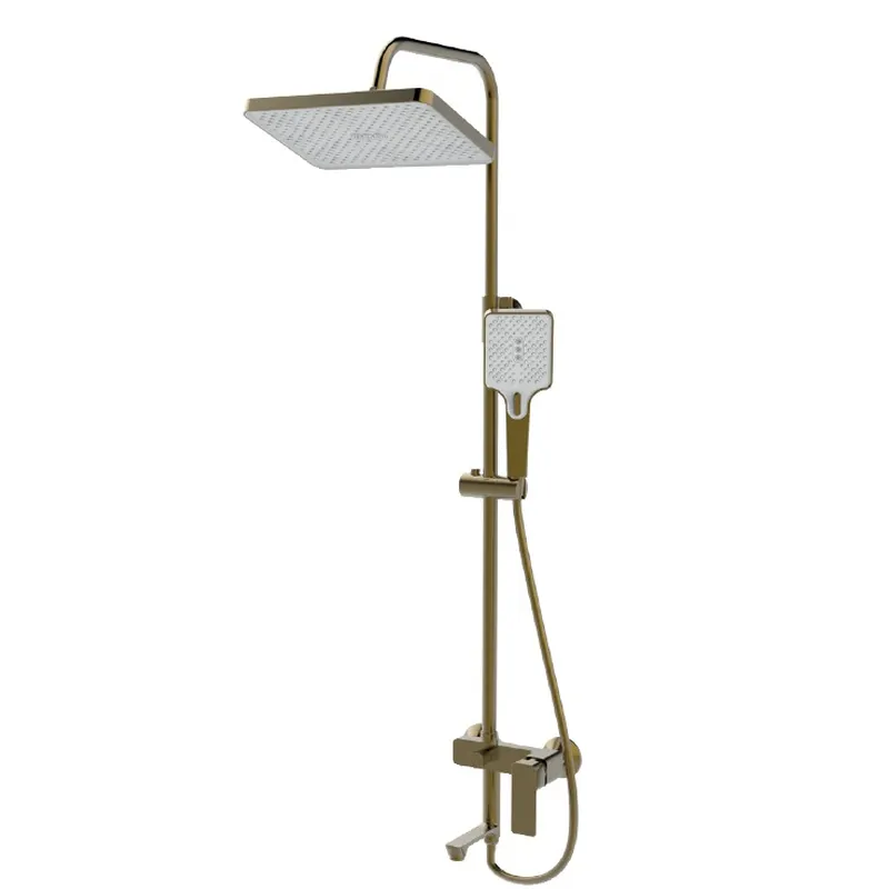 Душевая колонна со смесителем Haiba KUBUS 009-J BRUSHED GOLD (HB9627) Киев - изображение 1