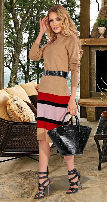 В'язане плаття зі смужками (42-44) Київ - фото 4