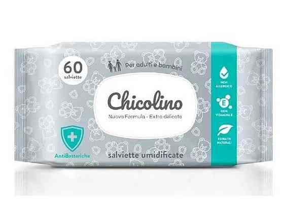 Серветки вологі антибактеріальна 60шт ТМ Chicolino Solmir Київ