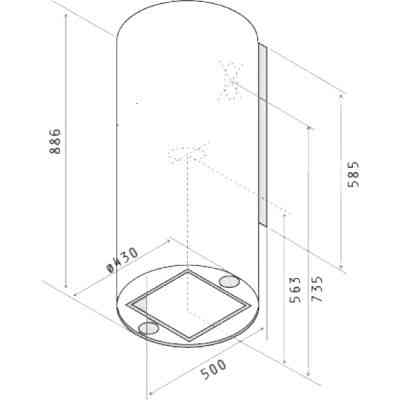 Витяжка кухонна Elica TUBE PRO WH MAT/A/43 Вінниця