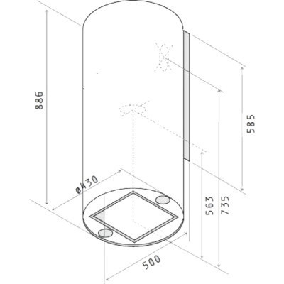 Вытяжка кухонная Elica TUBE PRO WH MAT/A/43 Винница - изображение 2