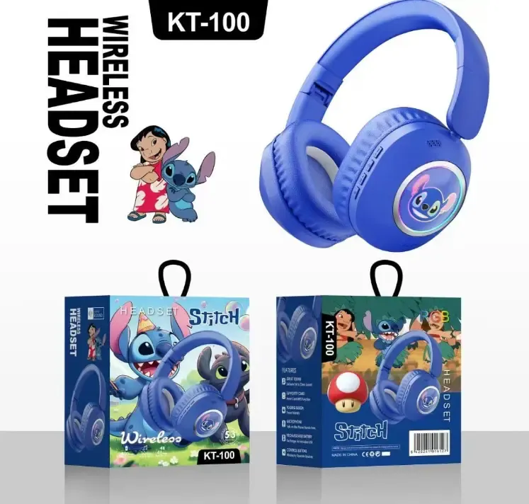 Беспроводные наушники Стич KT-100 для детей и подростков Коломия - фото 3