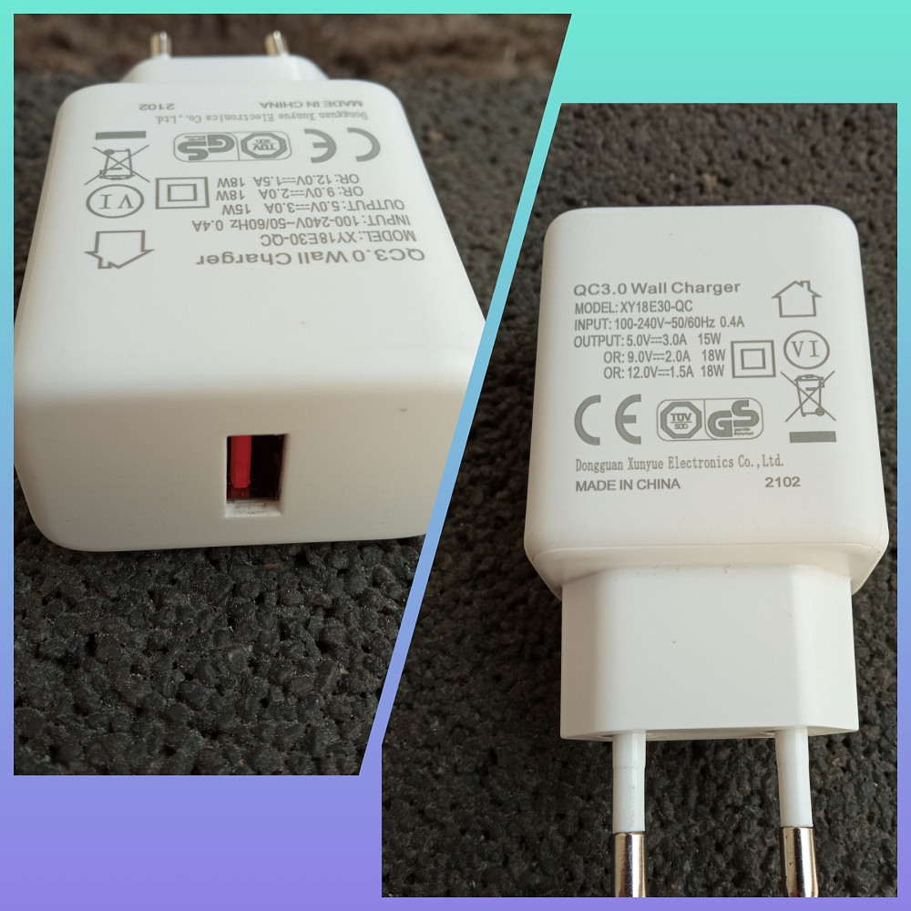 Адаптер живлення QC3.0 USB 18w (товар вживаний) Луцк - изображение 1