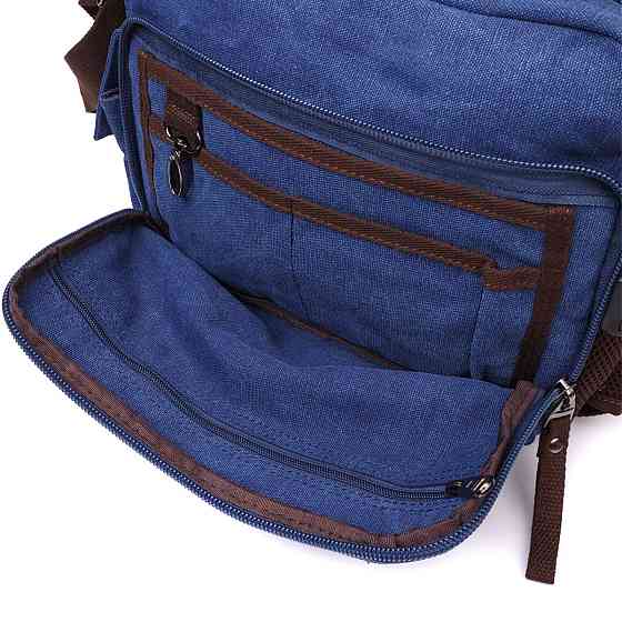 Сумка мессенджер для мужчин из плотного текстиля Vintage 22207 Синий Киев