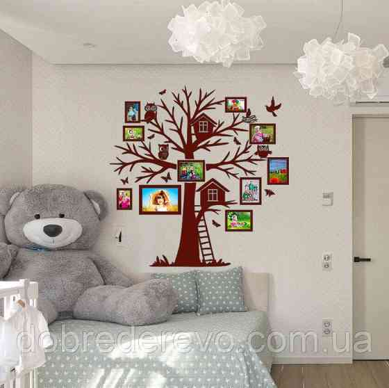 🌈Родовое дерево🌳 Baby House Семейное дерево сердце на 9 фото рамок Домик на дереве Вижница