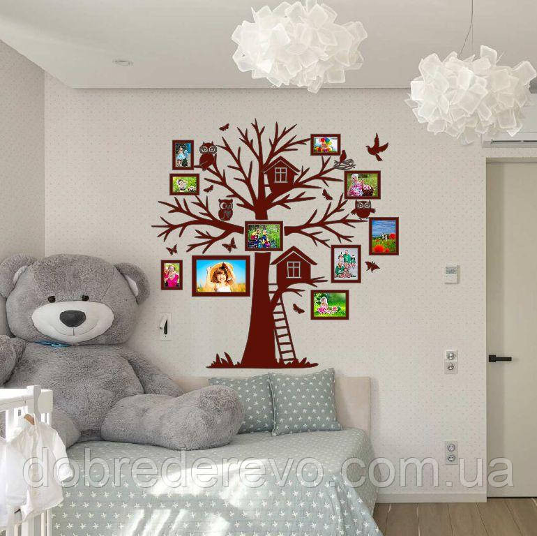 🌈Родовое дерево🌳 Baby House  Семейное дерево сердце  на 9 фото рамок Домик на дереве Вижница - изображение 5