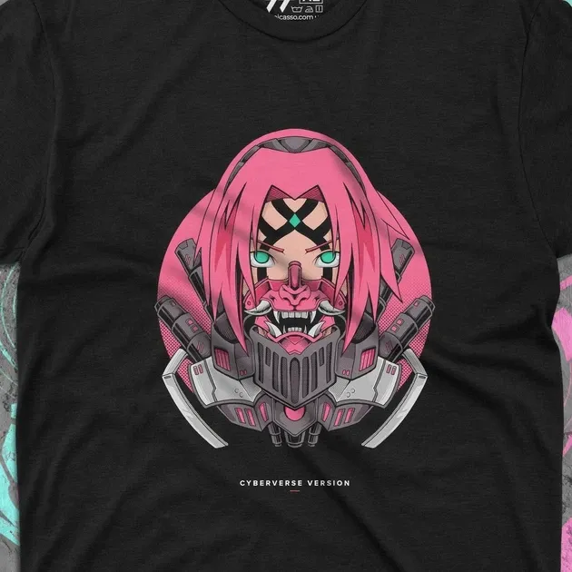 Футболка чоловіча з  принтом Наруто Сакура Кібер Версія Розмір 48 Anime0103 Дніпро - фото 4