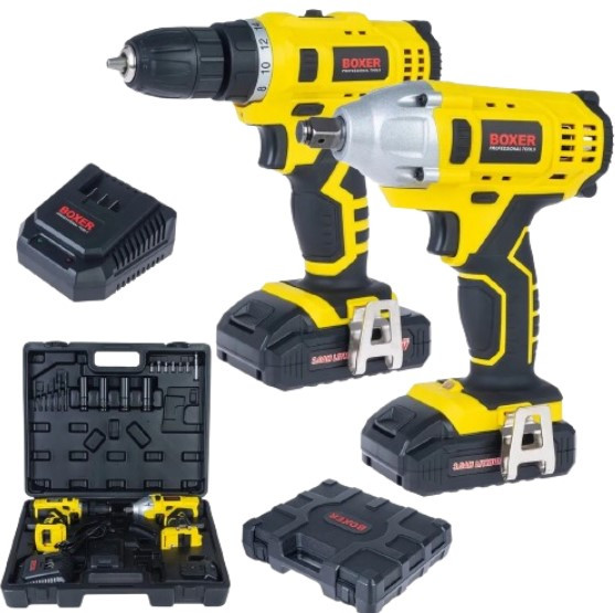 SR-032 Набор: аккумуляторный шуруповерт, дрель, ударный гайковерт, отвертка, 2 АКБ 24 В, кейс Одесса