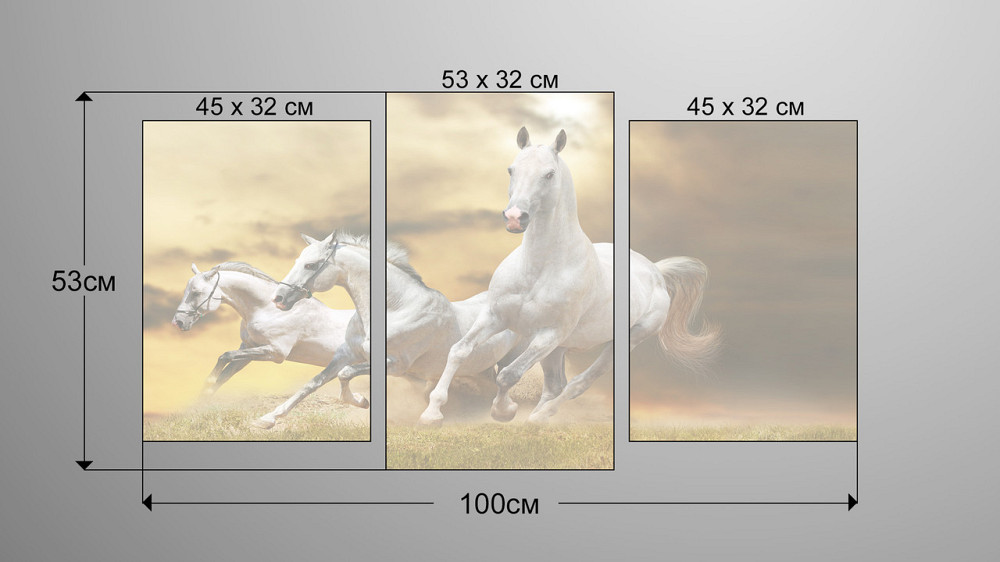 Модульна картина Коні Art-79_3 Київ - фото 3