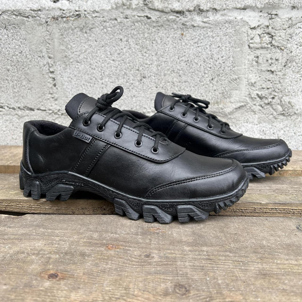 Військові чорні демісезонні кросівки , шкіряні тактичні кросівки пришиті та проклеєні Львів - фото 9