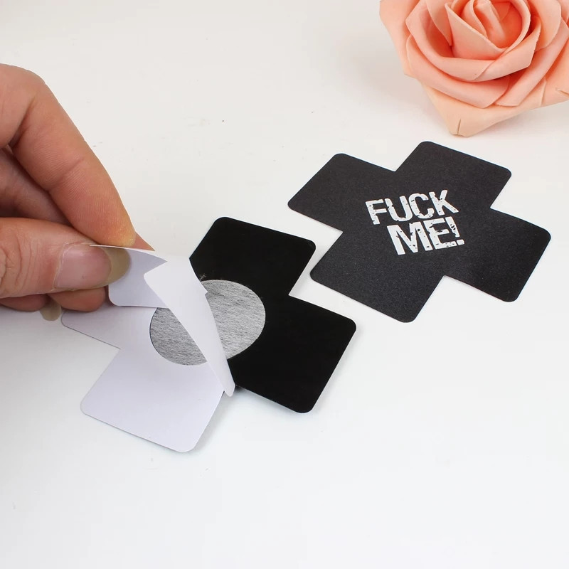 Наклейки на груди Хрести з написом 8 см чорний Київ - фото 3