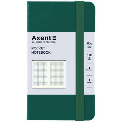 Книга записная Axent Partner 95x140 мм, 96 листов, клетка, зеленый лес (8301-61-A) Винница - изображение 1