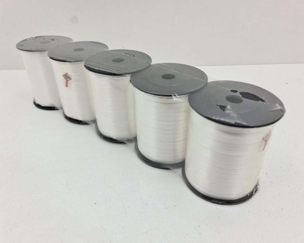 Стрічка для повітряних куль і подарунків 300 метрів біла (1 пачка) Харків - фото 3