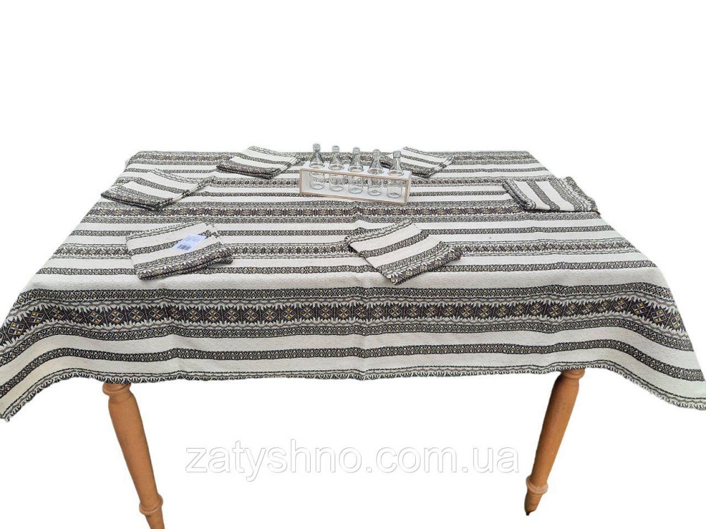 Кофейная  скатерть с салфетками  вышитая  230*140 Киев - изображение 4