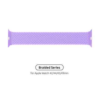 Ремешок для смарт-часов Armorstandart Braided Solo Loop для Apple Watch 49/46/45/44/42 (Series 1-3) Lavender Grey Size 10 (172 mm) (ARM64909) Винница
