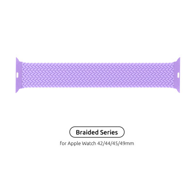 Ремешок для смарт-часов Armorstandart Braided Solo Loop для Apple Watch 49/46/45/44/42 (Series 1-3) Lavender Grey Size 10 (172 mm) (ARM64909) Винница - изображение 1