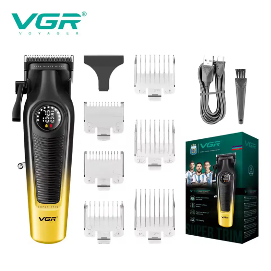 Машинка для стрижки аккумуляторная VGR V-196 2000 mAh LED дисплей Винница