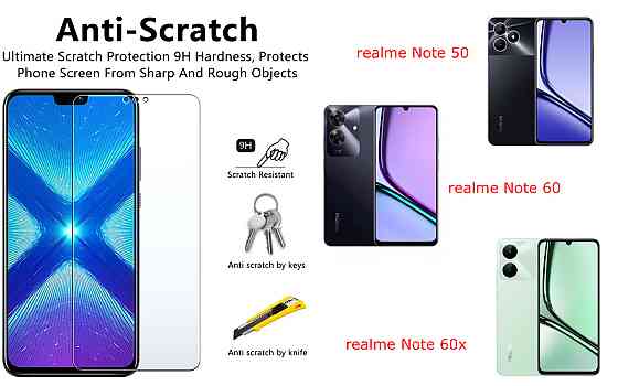 Защитное стекло NeoGlass для realme Note 50, Note 60, Note 60x – ультрапрозрачное и устойчивое Киев