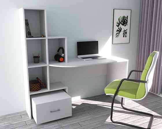 Стіл письмовий СП-1 №2, Білий, 1500/550/1500 Львів